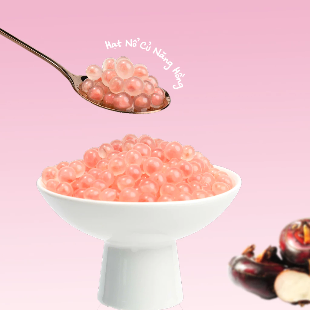 Hạt nổ củ năng hồng đóng lon