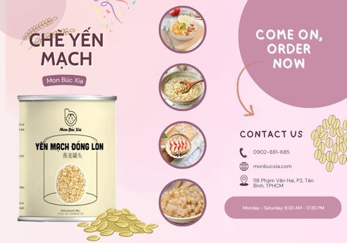 Chè yến mạch đóng lon